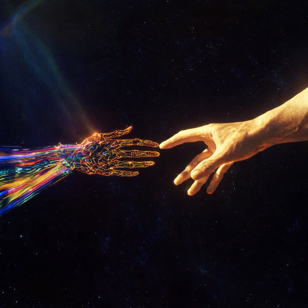 La mano del Creador y la humanidad